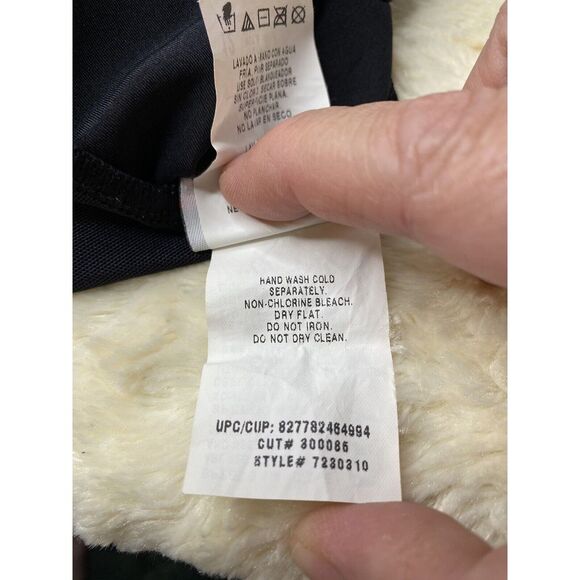 Speedo Ladies One Piece Swim Suit Sz 12 Sparkly Flower Black E - Picture 7 of 8